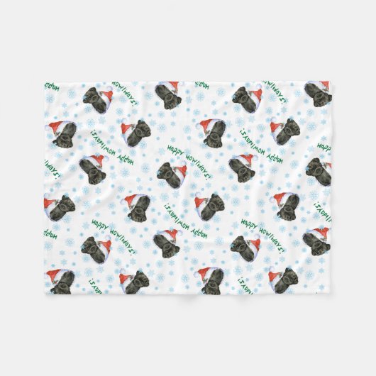 Kerstaffenpinscher Fleece Deken (Voorkant (Horizontaal))
