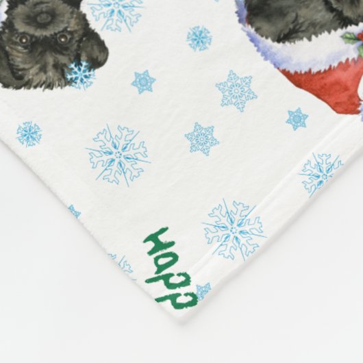Kerstaffenpinscher Fleece Deken (Hoek)