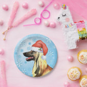 KerstAfghaanse hond Papieren Bordje (Feest)