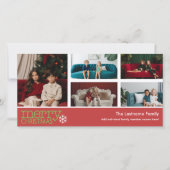 Kerstafoto van Merry - 5 fotocollage Feestdagenkaart (Voorkant)