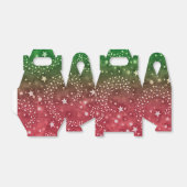 Kerstafpatroon voor rode en groene sterren bedankdoosjes (Uitgevouwen)