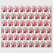 KerstAfrikaanse Kerstman-Kerstman-kerstman-Mrs Cla Cadeaupapier (Vlak)