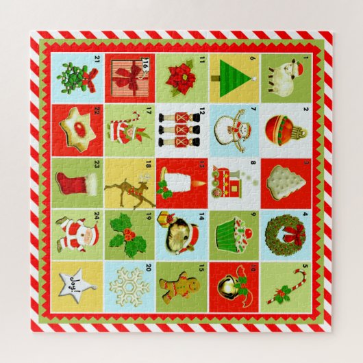 Kerstaftellen Legpuzzel (Horizontaal)