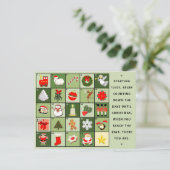 Kerstaftellingsfeestkaarten Feestdagenkaart (Staand voorkant)