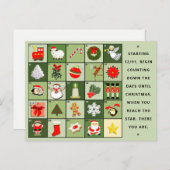 Kerstaftellingsfeestkaarten Feestdagenkaart (Voorkant / Achterkant)