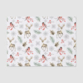 Kerstag en vogelbos Pattern Tissuepapier (Voorkant)