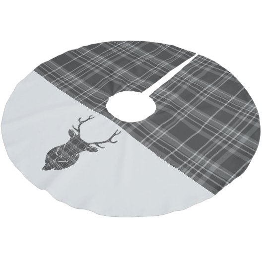 Kerstag Grey Tartan Kerstboom Rok (Gekanteld)