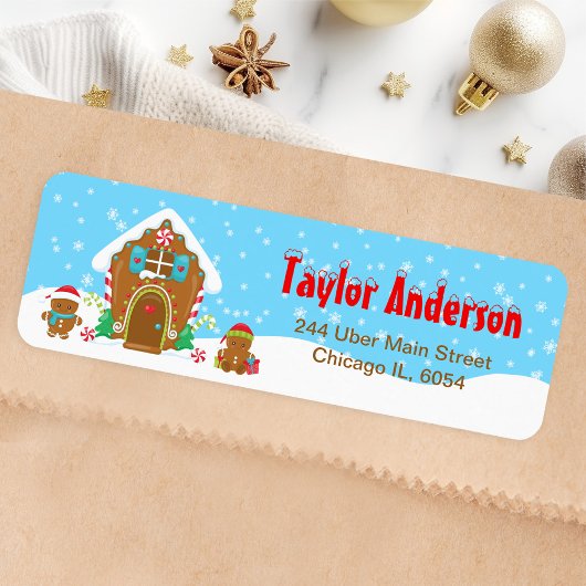 Kerstagebak Blauw en Rood Etiket