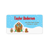 Kerstagebak Blauw en Rood Etiket (Voorkant)