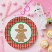 Kerstagebak Rood en wit Papieren Bordje (Feest)