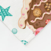 Kerstagebak, Snoep en cupcakes Fleece Deken (Hoek)