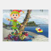 Kerstagebarsten keukengerei inpakpapier vel (Voorkant)