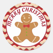 Kerstageblazen envelopzegel ronde sticker (Voorkant)