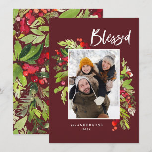 Kerstagebloed in Bourgogne, foto 1 Feestdagenkaart