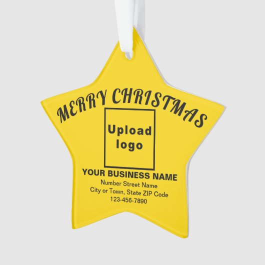 Kerstageel kerstgeel Star Acrylversiering Ornament (voorkant)