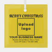 Kerstageel vierkant Glass Ornament (Voorkant)