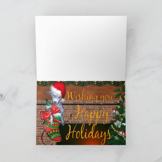 Kerstagegegeit Feestdagen Kaart (Binnen)