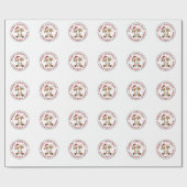 Kerstagegeiten winterdieren cadeaupapier (Vlak)