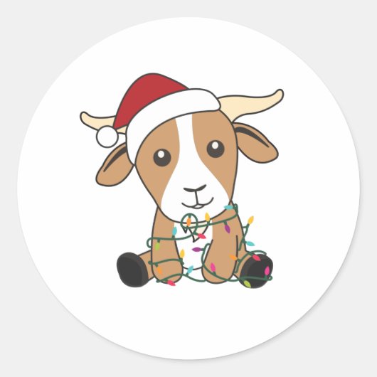 Kerstagegeiten winterdieren ronde sticker (Voorkant)