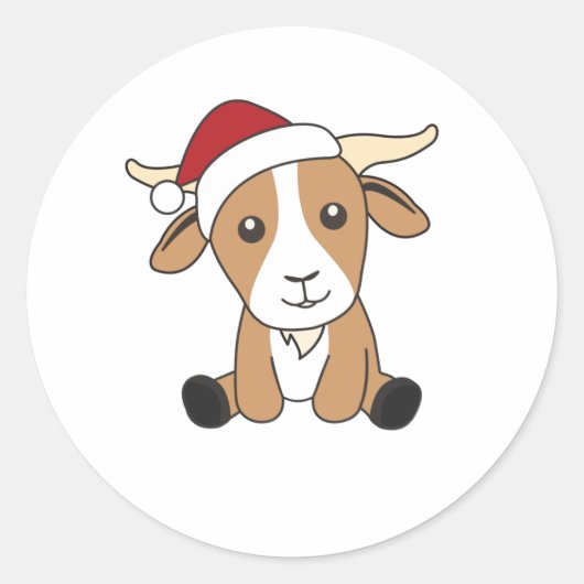 Kerstagegeiten winterdieren ronde sticker (Voorkant)