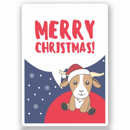 Kerstagegeiten Winterdieren Sticker (Voorkant)