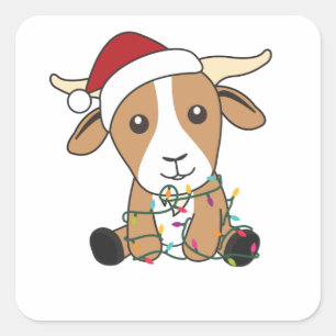 Kerstagegeiten winterdieren vierkante sticker