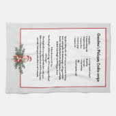 Kerstagegrasland grijze receptie theedoek (Horizontaal)