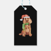 Kerstageillustratie Cocker spaniel Cadeaulabel (Voorkant)