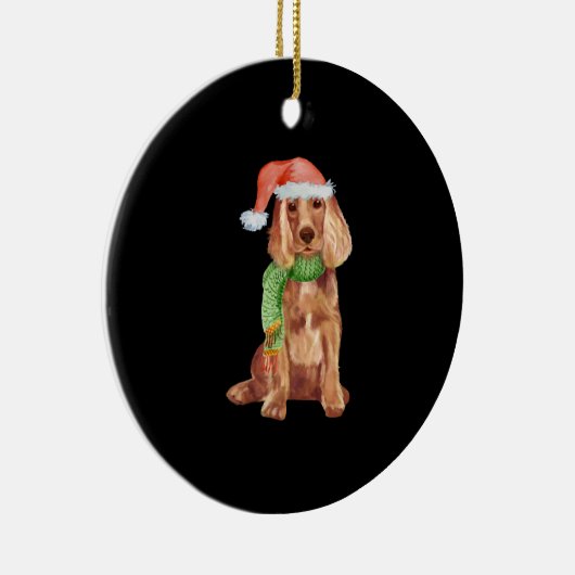 Kerstageillustratie Cocker spaniel Keramisch Ornament (Rechts)