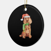 Kerstageillustratie Cocker spaniel Keramisch Ornament (Links)