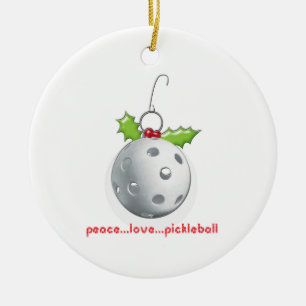 Kerstagekaneelschildering voor de vrede met Pickle Keramisch Ornament