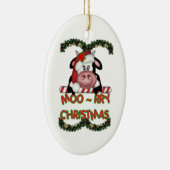 Kerstagekleurde mosterdkoiensieresversier keramisch ornament (Rechts)