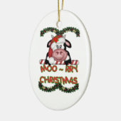 Kerstagekleurde mosterdkoiensieresversier keramisch ornament (Links)