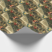  kerstagekunst met Retro Cadeaupapier (Hoek)