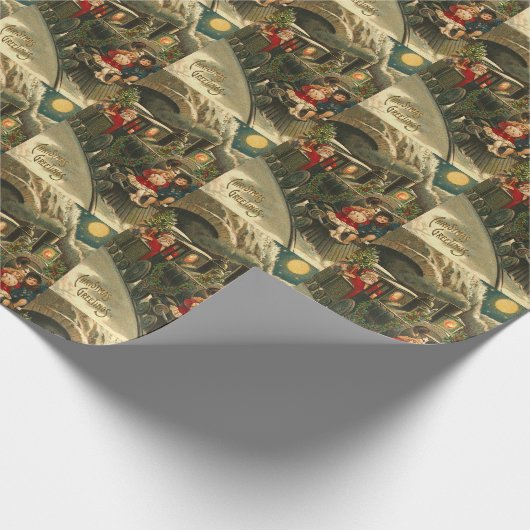  kerstagekunst met Retro Cadeaupapier (Hoek)