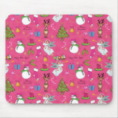 Kerstagel, herten en sneeuwpoppen muismat (Voorkant)