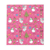 Kerstagel, herten en sneeuwpoppen notitieblok (Voorkant)