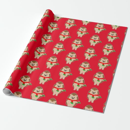 Kerstagel Holly: Wees Jolly! Cadeaupapier (Uitgerold)