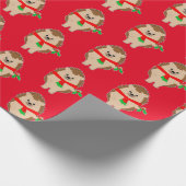 Kerstagel Holly: Wees Jolly! Cadeaupapier (Hoek)