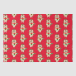 Kerstagel Holly: Wees Jolly! Verpakkingspapier Tissuepapier