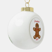 Kerstageornament Gingerbrood Man Keramische Bal Ornament (Links)