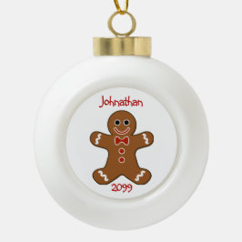 Kerstageornament Gingerbrood Man Keramische Bal Ornament