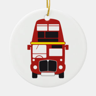 Kerstageornament in Londen met dubbele decker Keramisch Ornament