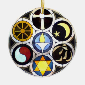 Kerstageornament van de Unitaire Universalist Keramisch Ornament