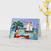 Kerstageparade kerstcadeaukaartjes kaart (Gele Bloem)