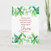 Kerstagetje Verse Matthew Religieuze Kaart (Voorkant)