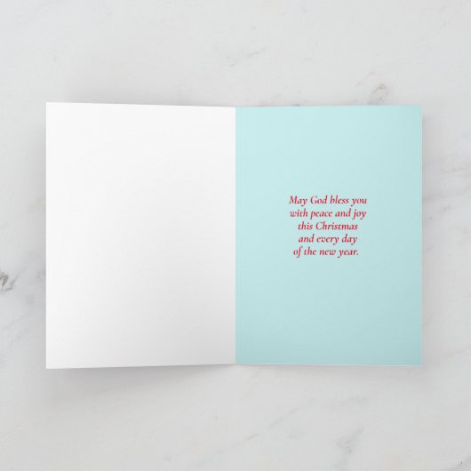 Kerstagetje Verse Matthew Religieuze Kaart (Binnen)