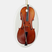 Kerstageversierde Cello Keramisch Ornament (Rechts)