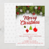 Kerstageversierde kerstboomversiering kaart (Voorkant / Achterkant)