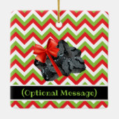 Kerstageversiering van steenkool keramisch ornament (Achterkant)